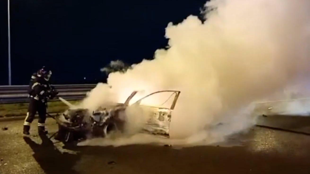 Un accidente en la M-45 deja dos heridos