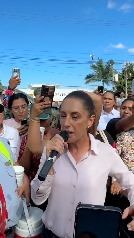 Sheinbaum visita municipios afectados por las lluvias torrenciales