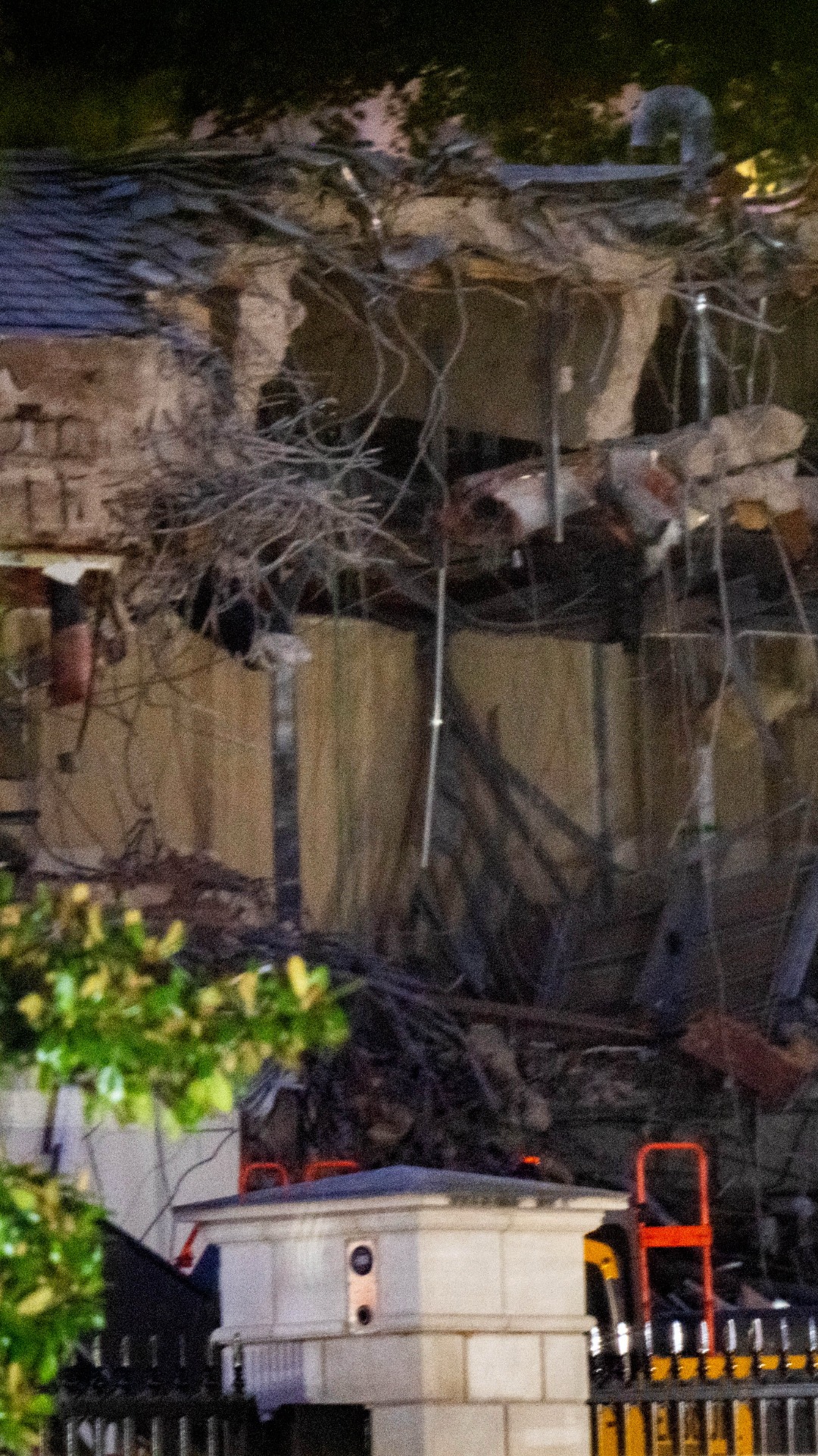 La demolición de la fachada del ala este de la Casa Blanca