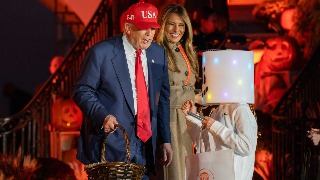 Trump y Melania celebran Halloween en la Casa Blanca