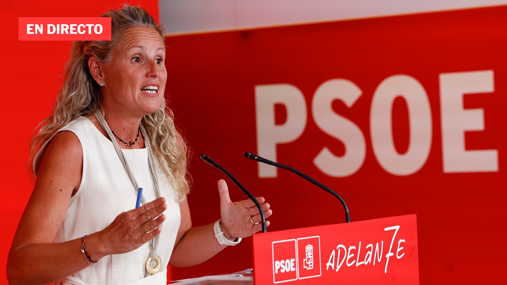 Rueda de prensa de Montse Mínguez, portavoz del PSOE, en directo