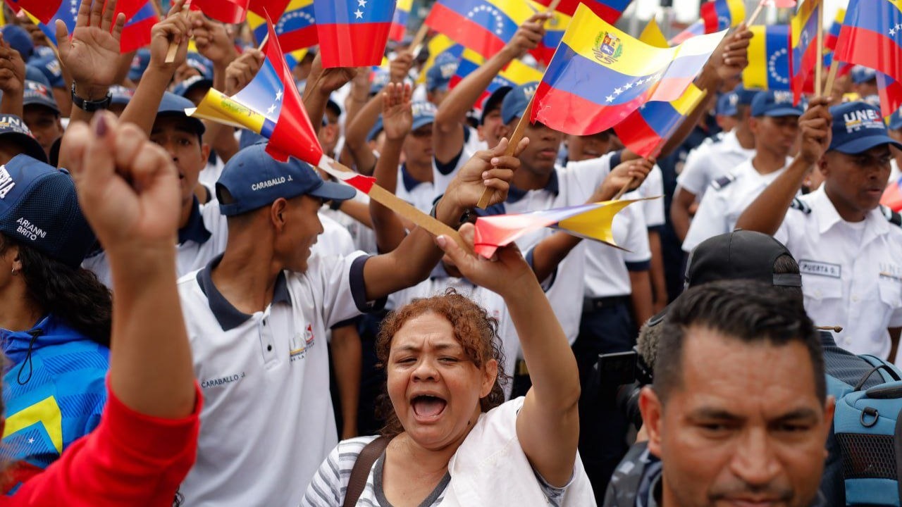 Marcha chavista en Caracas