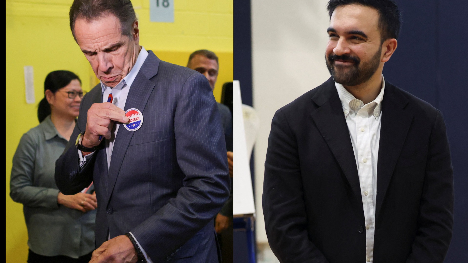 Candidatos votan en las elecciones de la alcaldía de Nueva York