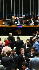 Trifulca en la Cámara de Diputados de Brasil