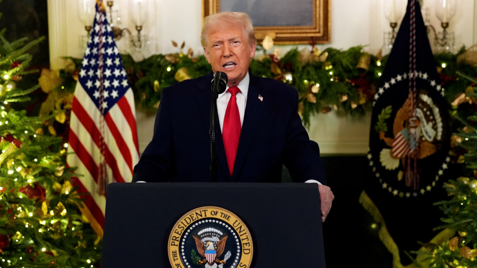 Trump exagera en un discurso a la nación los logros de su primer año