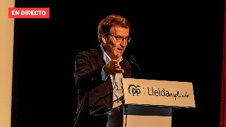 Feijóo comparece ante los medios en Lleida