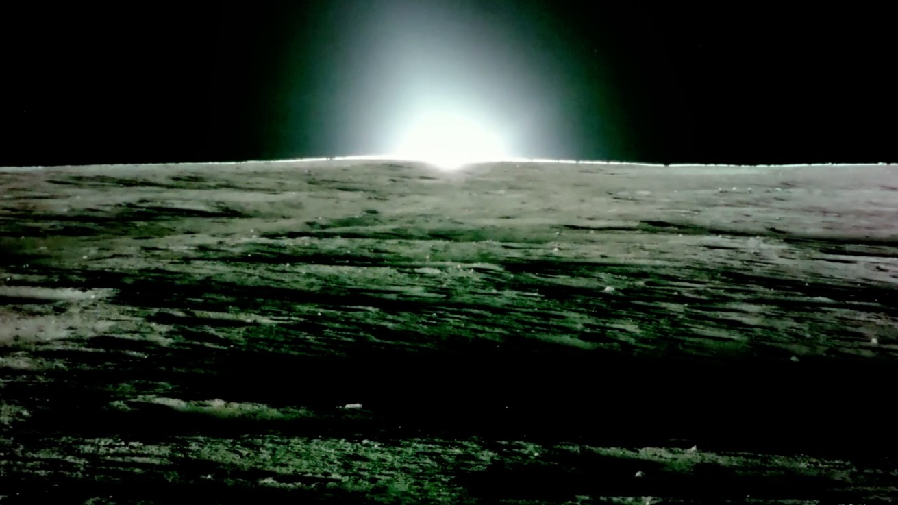 Así es la puesta de sol en la luna que grabó 'Blue Ghost'