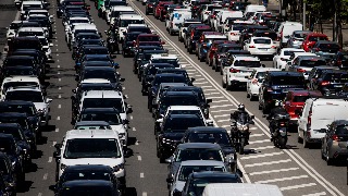 Las imágenes aéreas de las incidencias provocadas por el apagón en Madrid