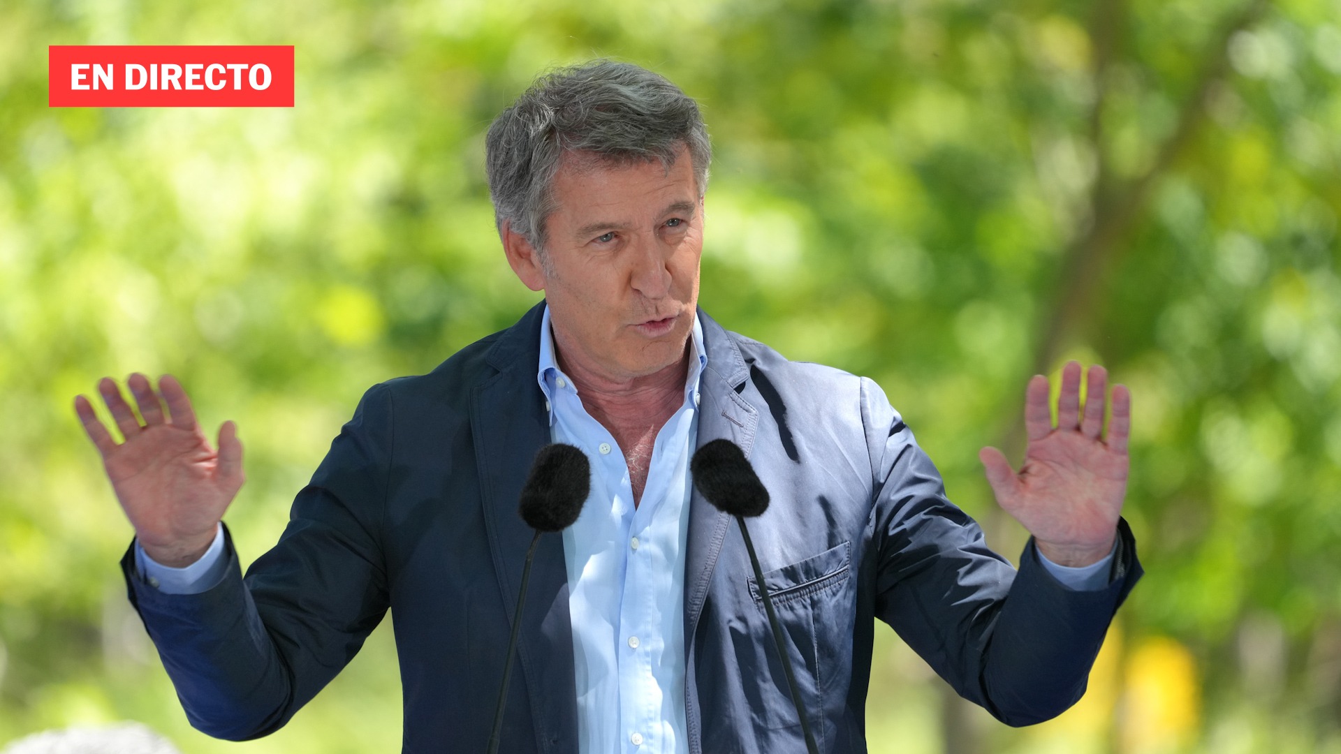 Feijóo interviene ante los medios tras presentar los avales para el Congreso del PP