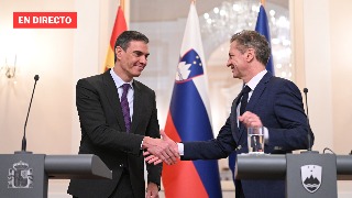 Pedro Sánchez recibe al primer ministro esloveno, Robert Golob