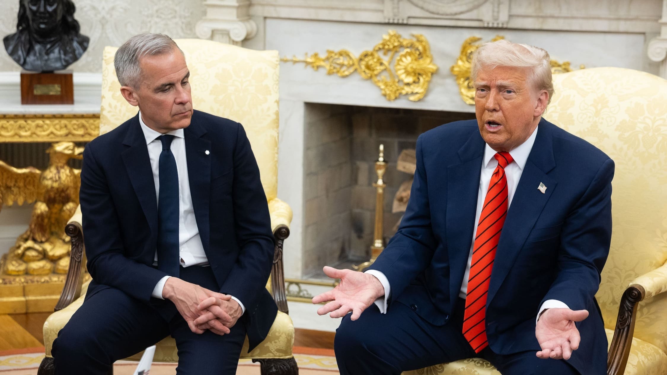 La reunión entre Donald Trump y Mark Carney