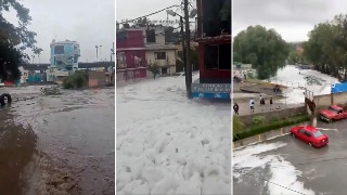 Inundaciones en Naucalpan tras el desbordamiento de la presa Los Cuartos