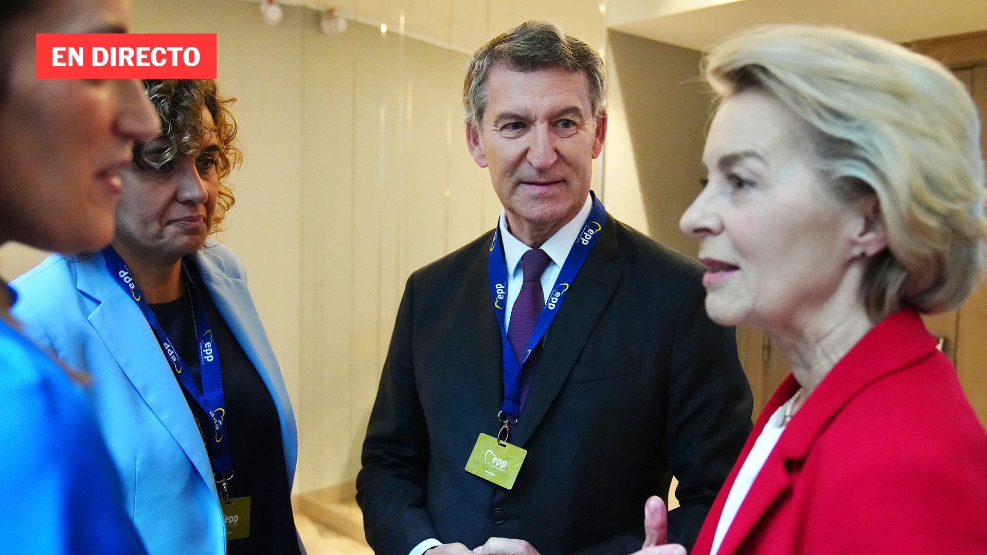 Feijóo interviene ante los medios tras la Cumbre del PP Europeo en Bruselas