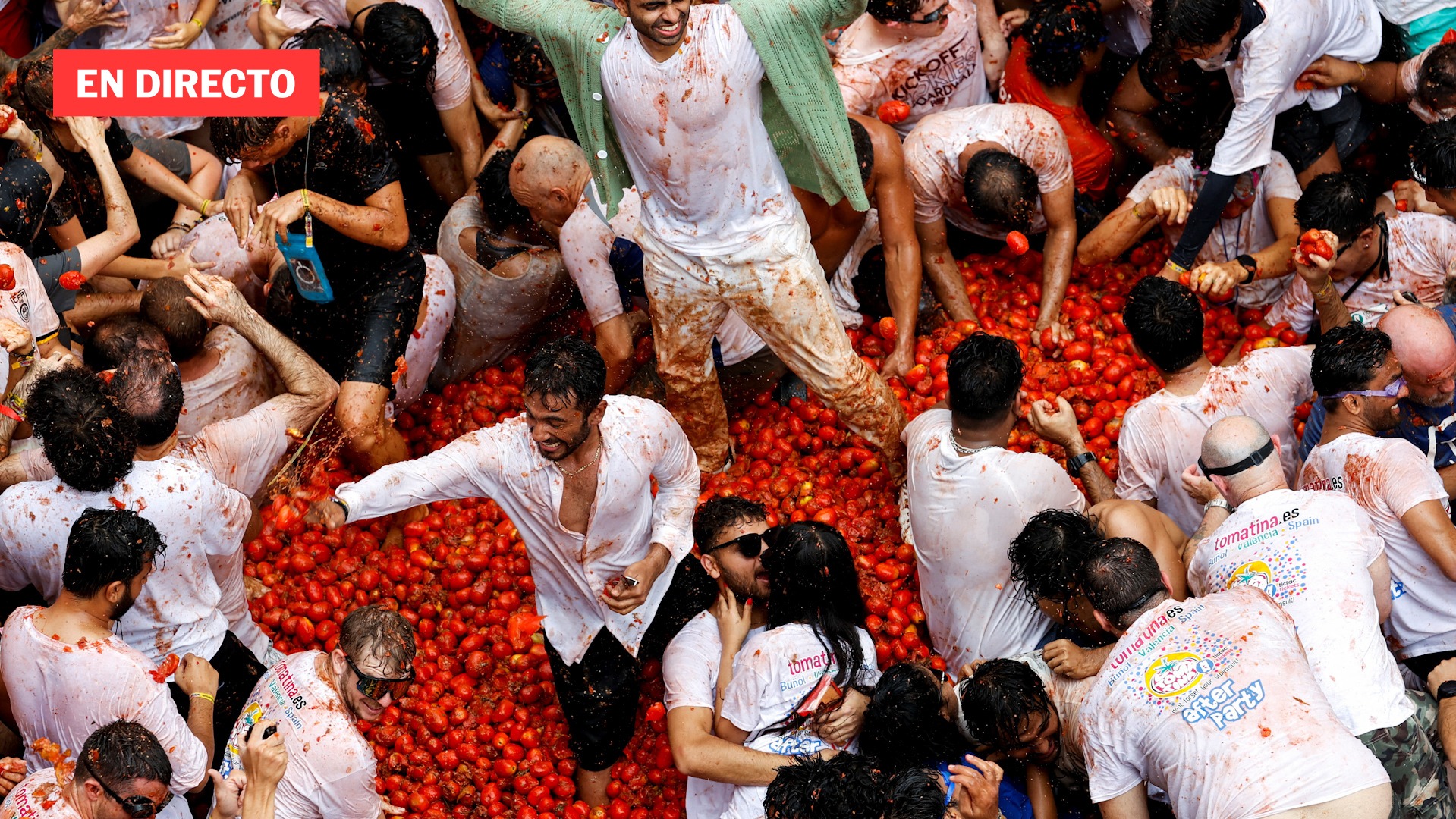 Así hemos contado en directo la anual fiesta de 'La Tomatina' de Buñol