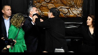 Riña de senadores mexicanos