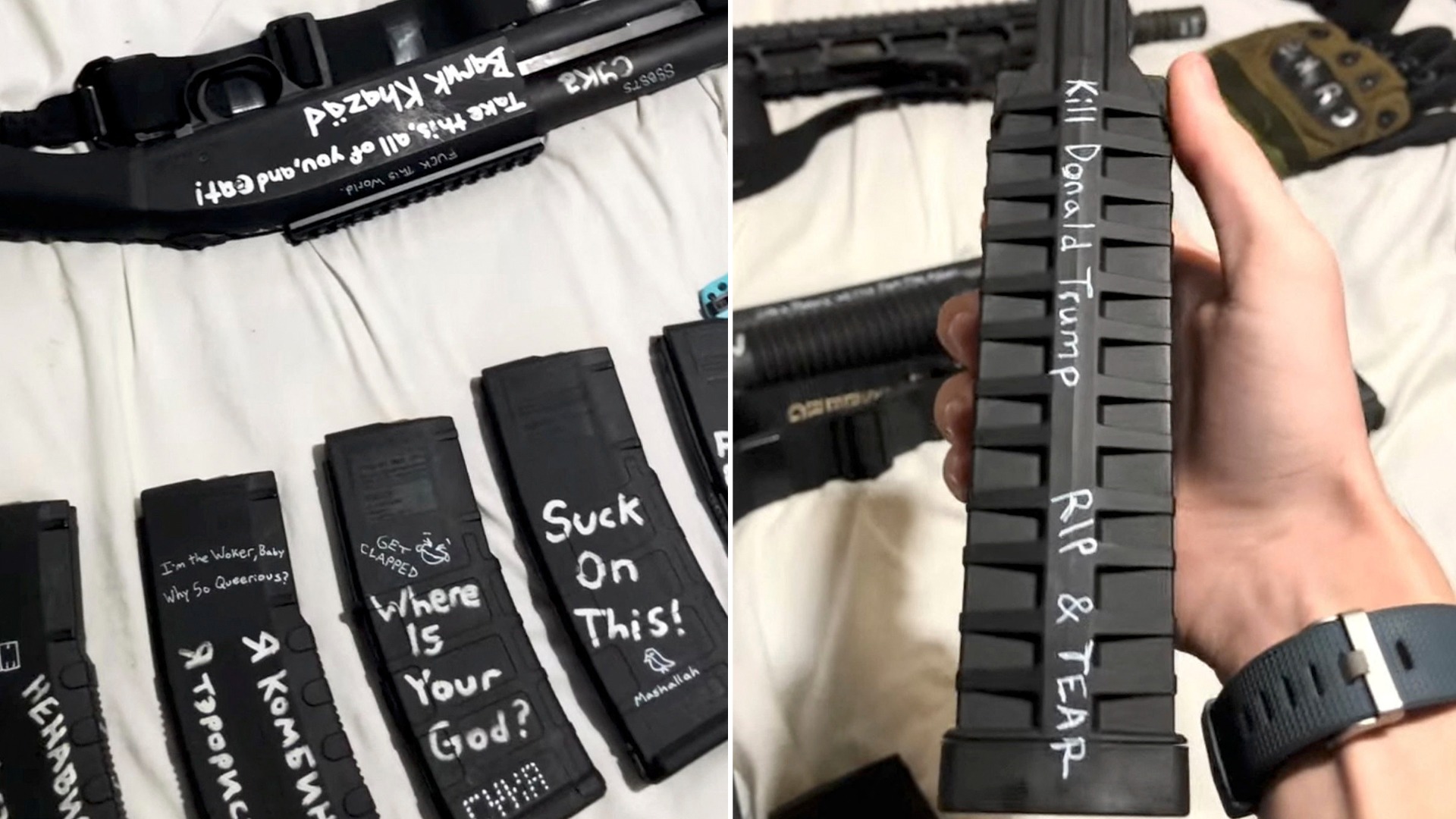 Las armas y el diario del tirador