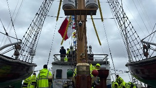 Maniobras del buque escuela 'Cuauhtémoc'