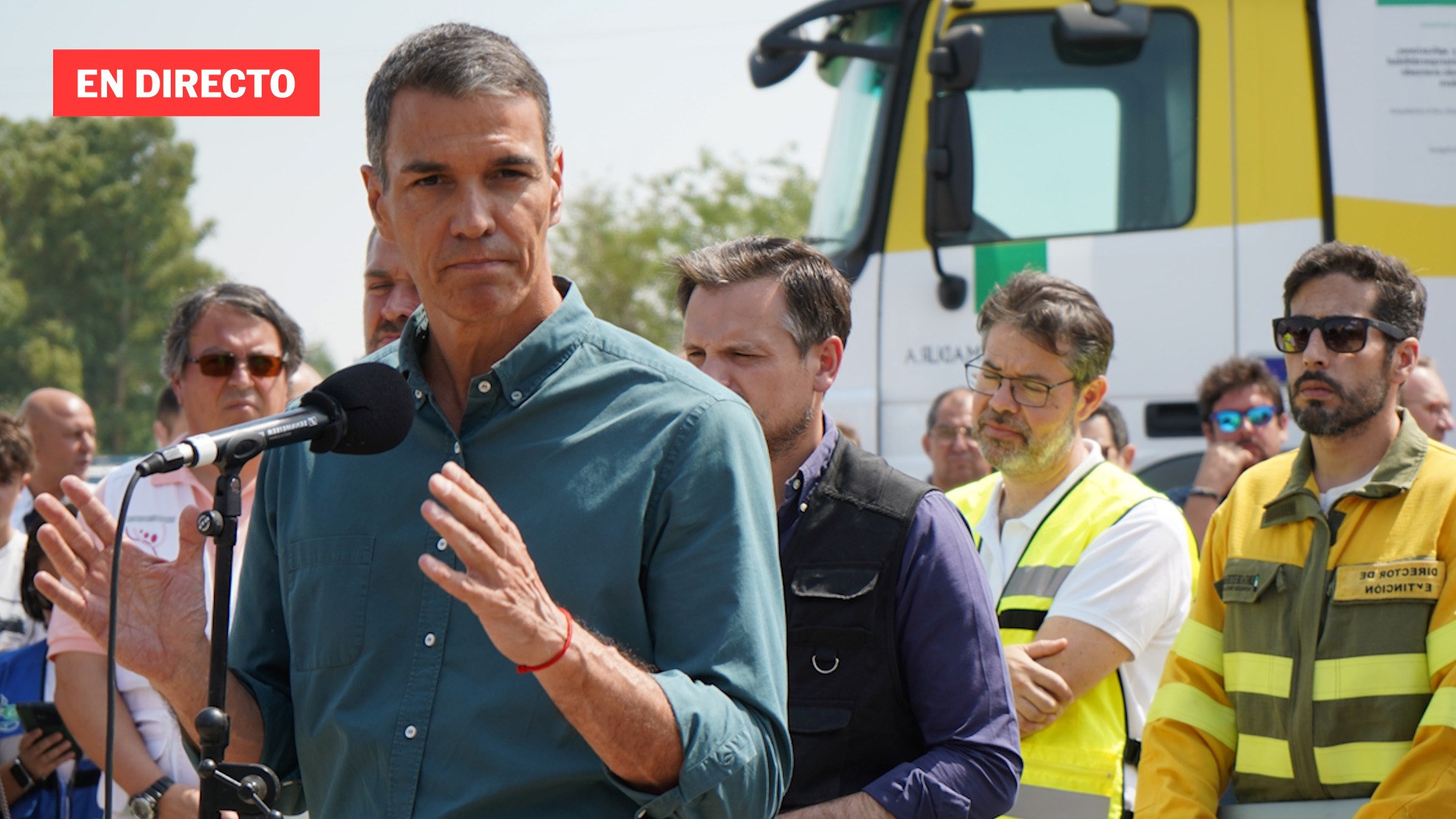 Sánchez visita la Brigada de Refuerzo en Incendios Forestales en León, en directo