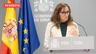 Mónica García en rueda de prensa sobre el Anteproyecto de Ley del Estatuto Marco, en directo