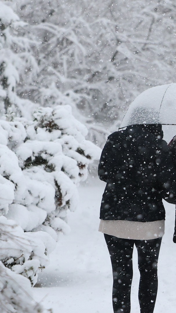 Nieva en Madrid por la borrasca 'Kristin'