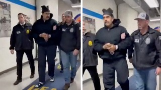 La llegada de Maduro a la sede de la DEA tras haber sido detenido