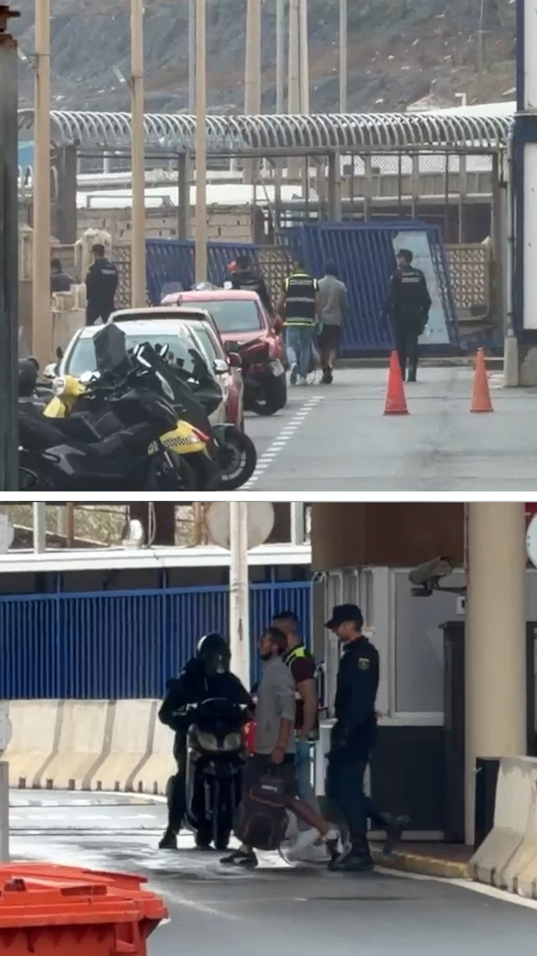 Así son las imágenes de los “retornos voluntarios” de migrantes en Ceuta tras el desalojo de El Trampolín
