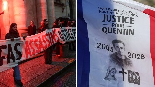 Manifestantes protestan en Francia tras la muerte de un militante de ultraderecha