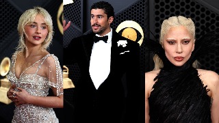 GRAMMY 2026: Lady Gaga, Justin Bieber y Bad Bunny posan en la alfombra roja