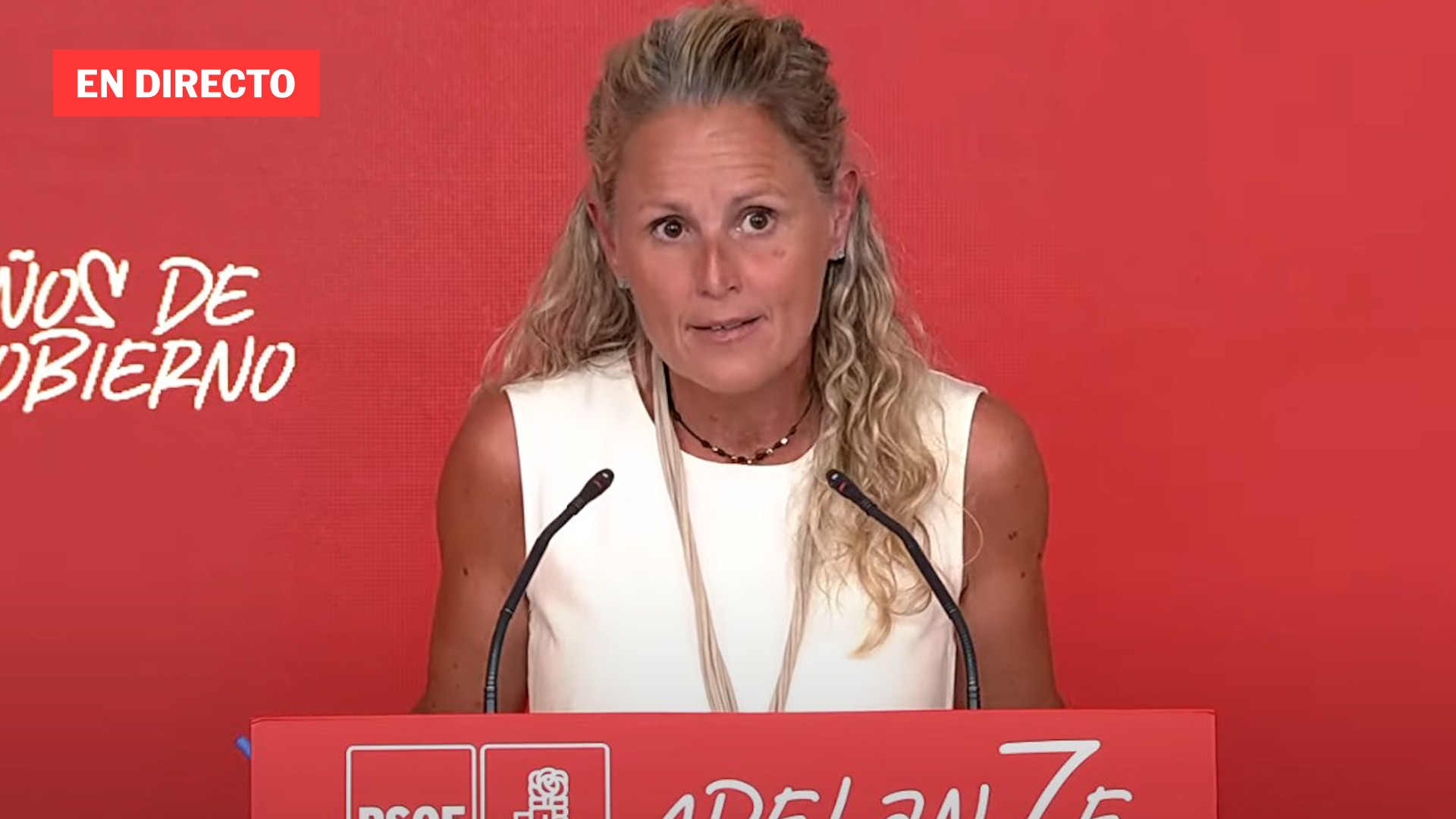 Montse Mínguez comparece en rueda de prensa, en directo