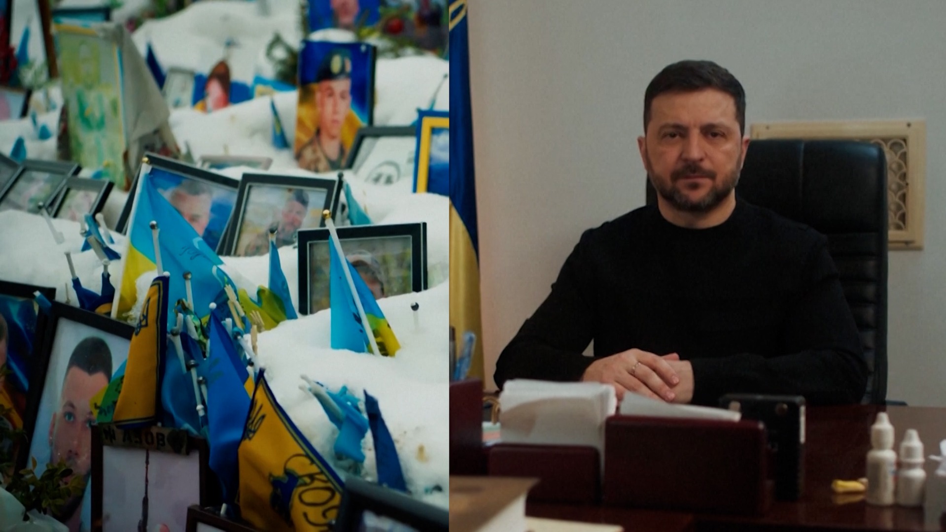 Zelenski defiende la independencia de Ucrania en el cuarto aniversario de la guerra