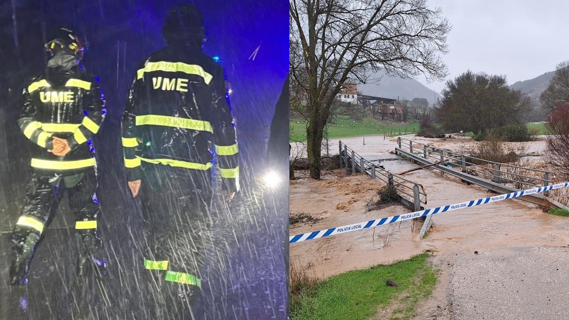 La borrasca 'Leonardo' provoca más de 3.000 desalojos y cortes en carreteras y líneas ferroviarias