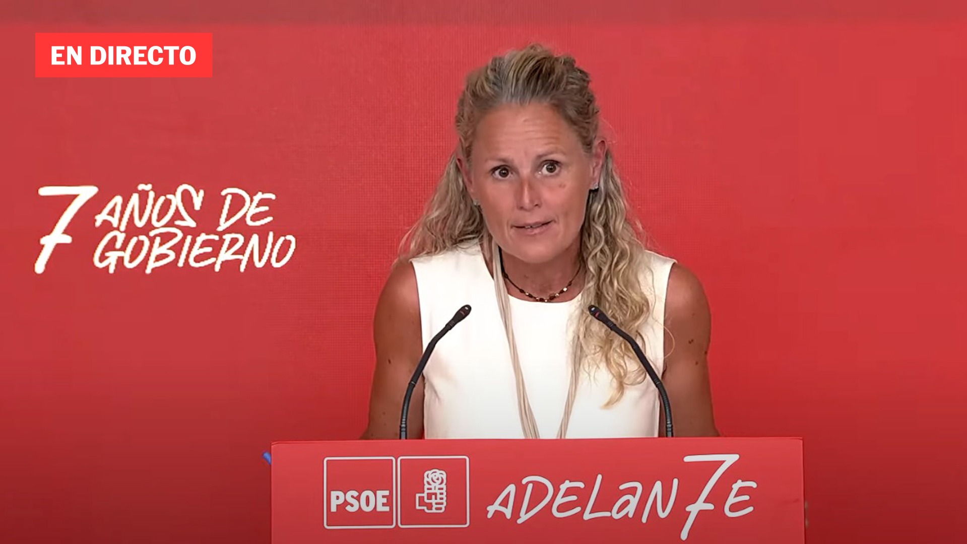 Rueda de prensa de Montse Mínguez, portavoz del PSOE, en directo
