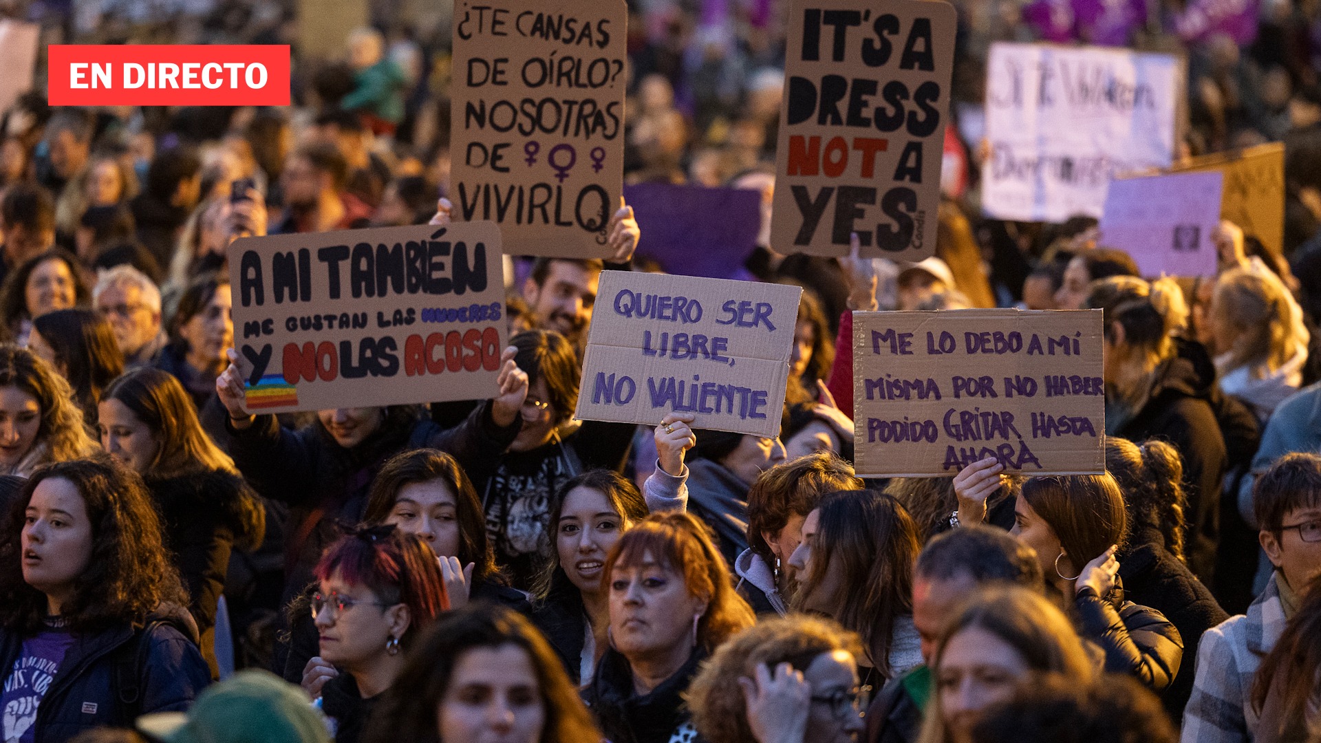 Manifestación en Madrid por el Día de la Mujer, en directo