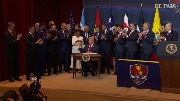 Resumen Trump firma el acuerdo Escudo de las Américas