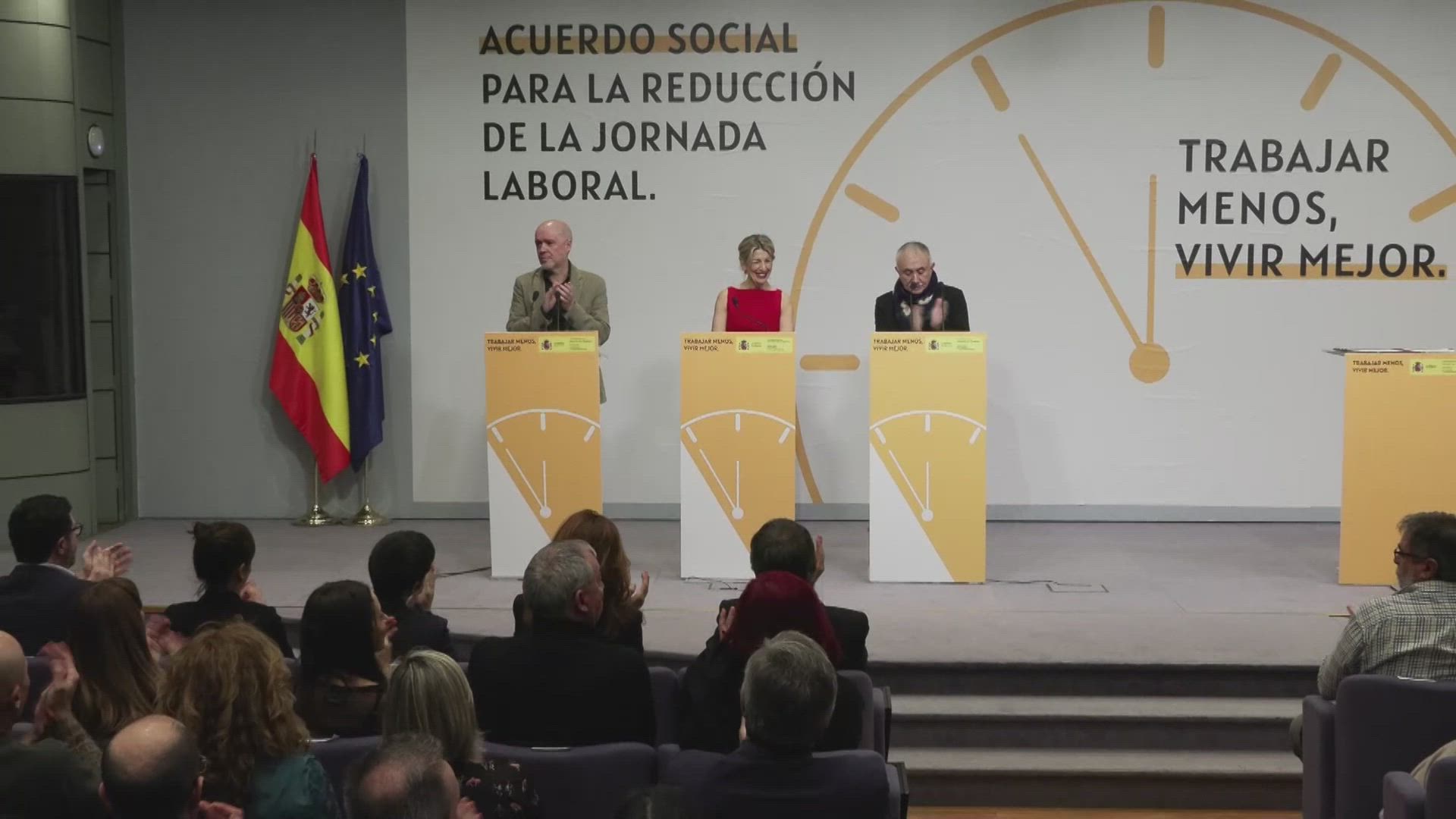 Yolanda Díaz: "La reducción de la jornada es una gran conquista laboral"