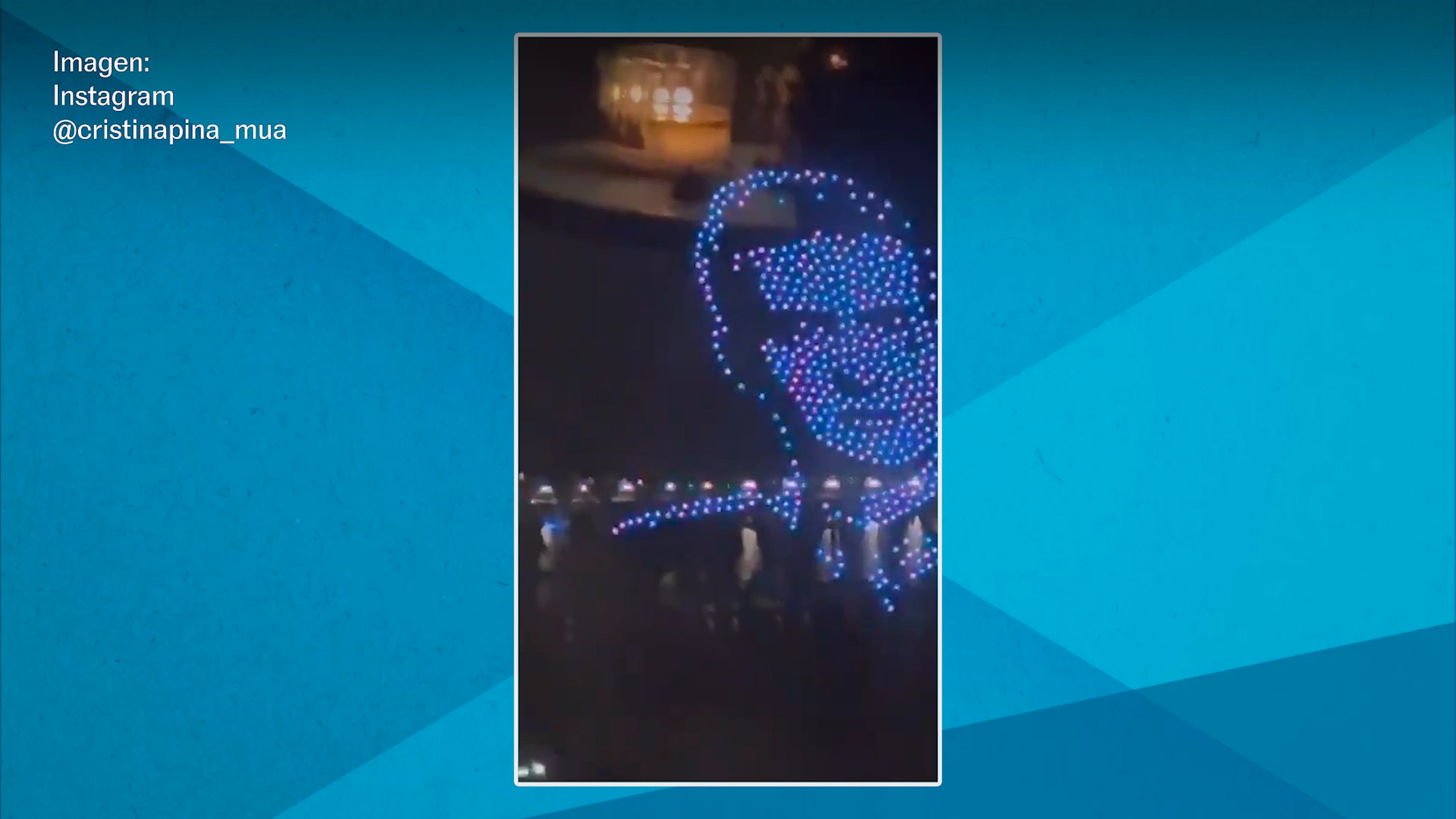 Un espectáculo de drones en honor al rey emérito ilumina Abu Dabi por su cumpleaños