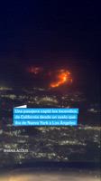 Incendios en California vistos desde un avión y el espacio