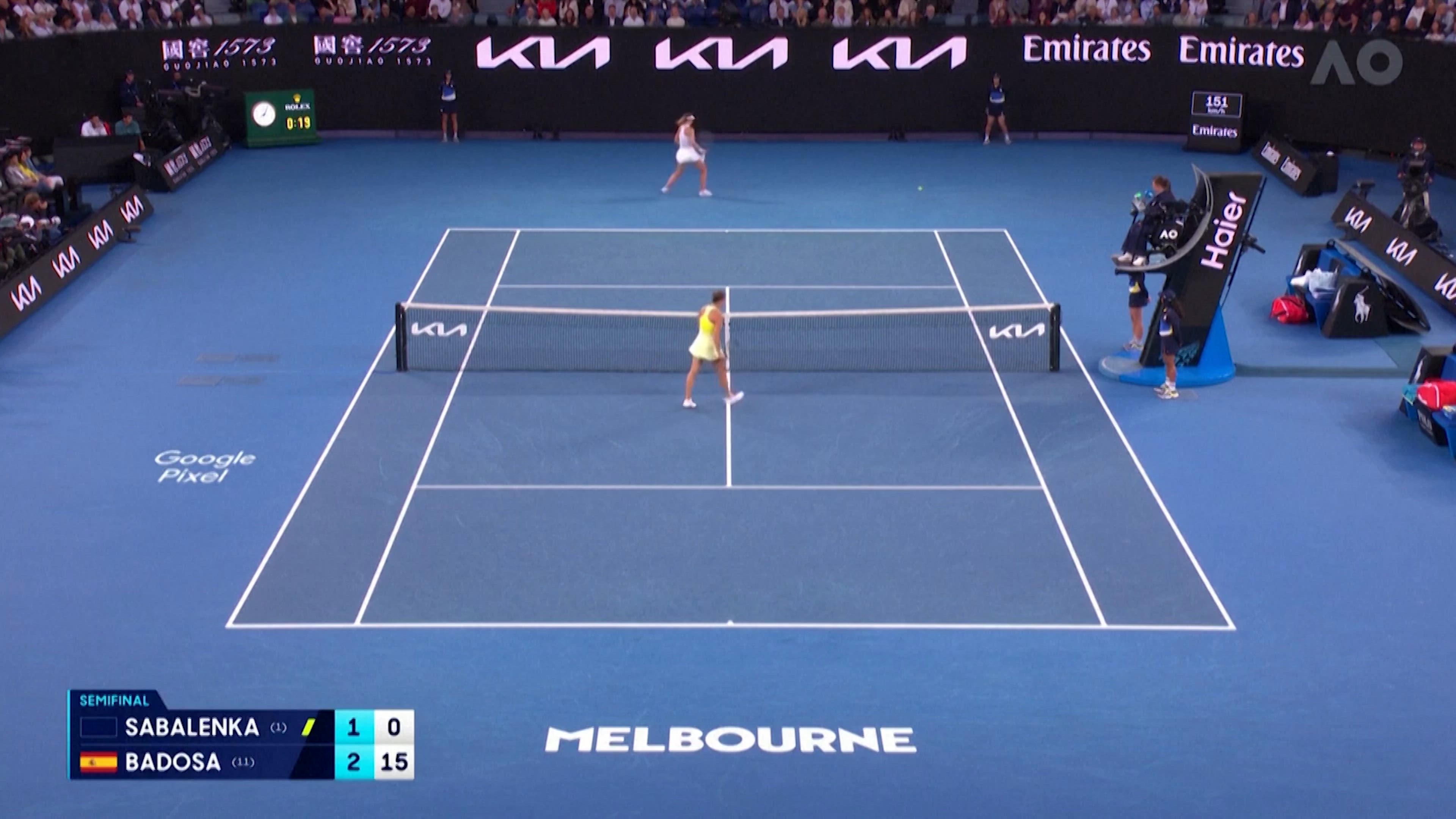 Resumen del partido entre Badosa y Sabalenka