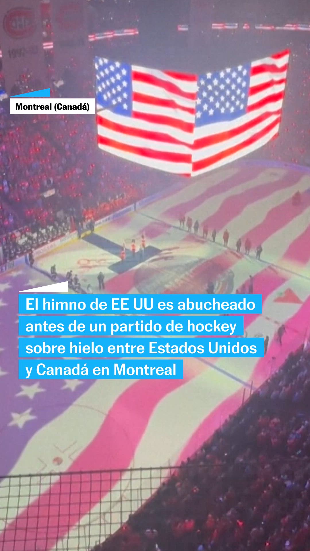 Abuchean el himno de EE UU en un partido de hockey sobre hielo en Canadá