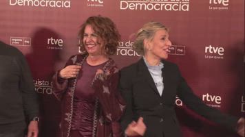 El abrazo entre Díaz y Montero