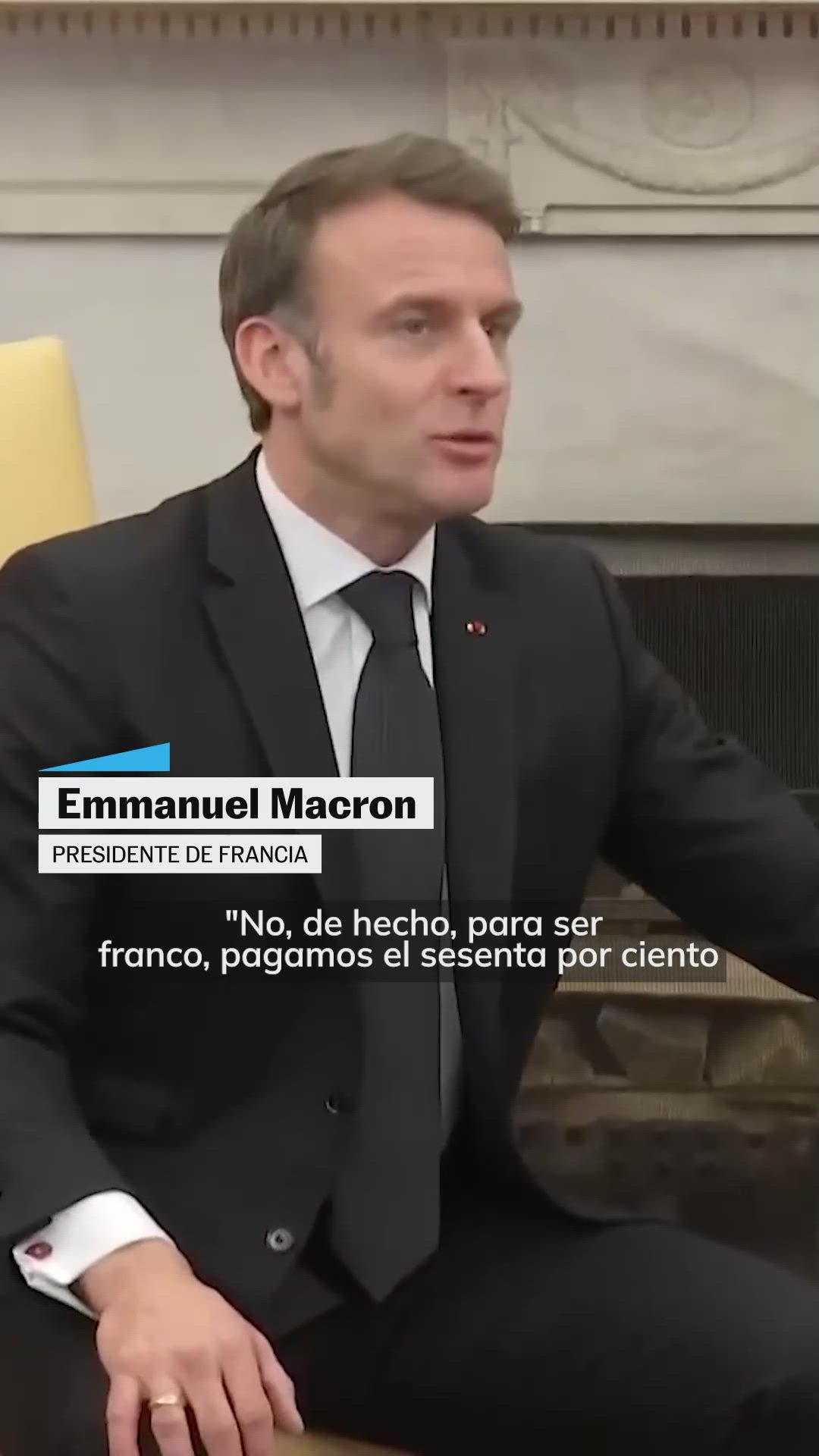 Macron corrige a Trump tras decir que el apoyo europeo a Ucrania fue un préstamo