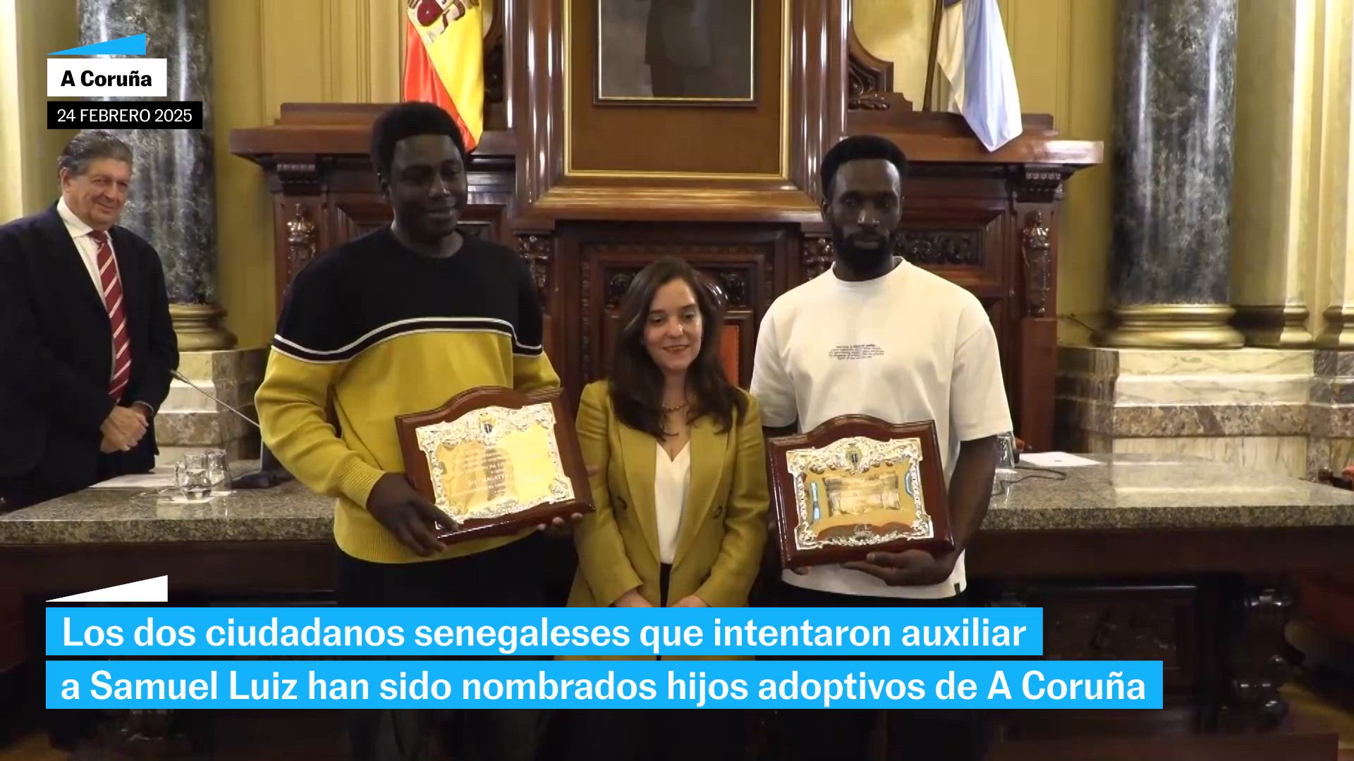 A Coruña nombra a los dos senegaleses que intentaron ayudar a Samuel Luiz hijos adoptivos