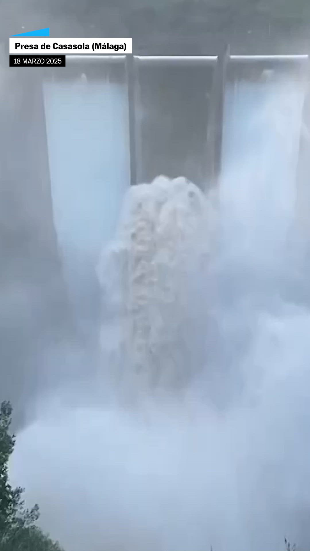 La presa de Casasola en Málaga tras las abundantes lluvias