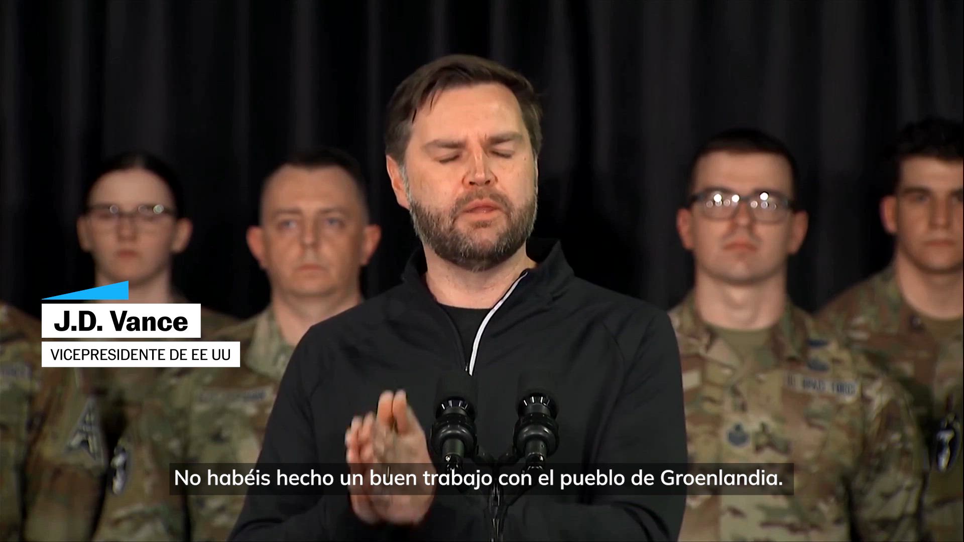 Vance sobre Groenlandia: "No creemos que la fuerza militar vaya a ser necesaria"