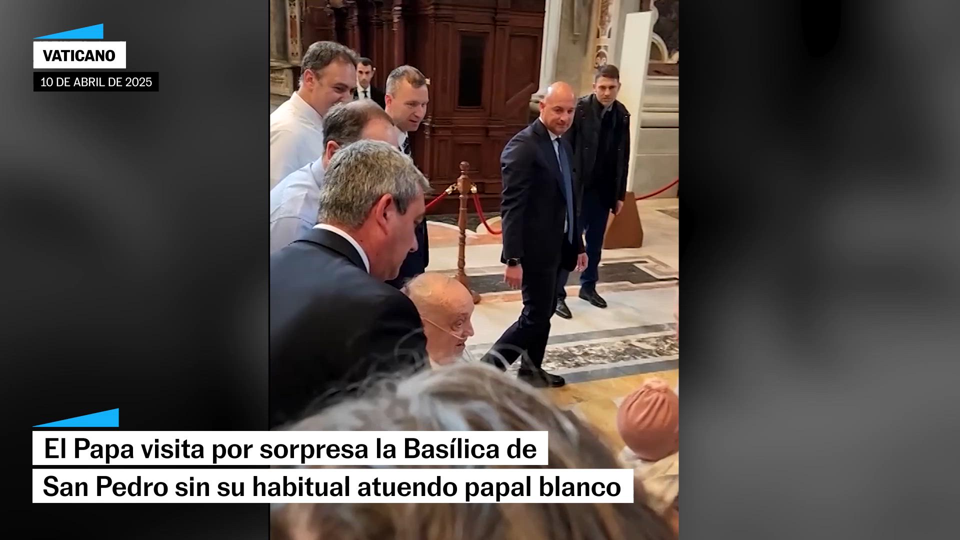 El momento en que el Papa visita por sorpresa la Basílica de San Pedro