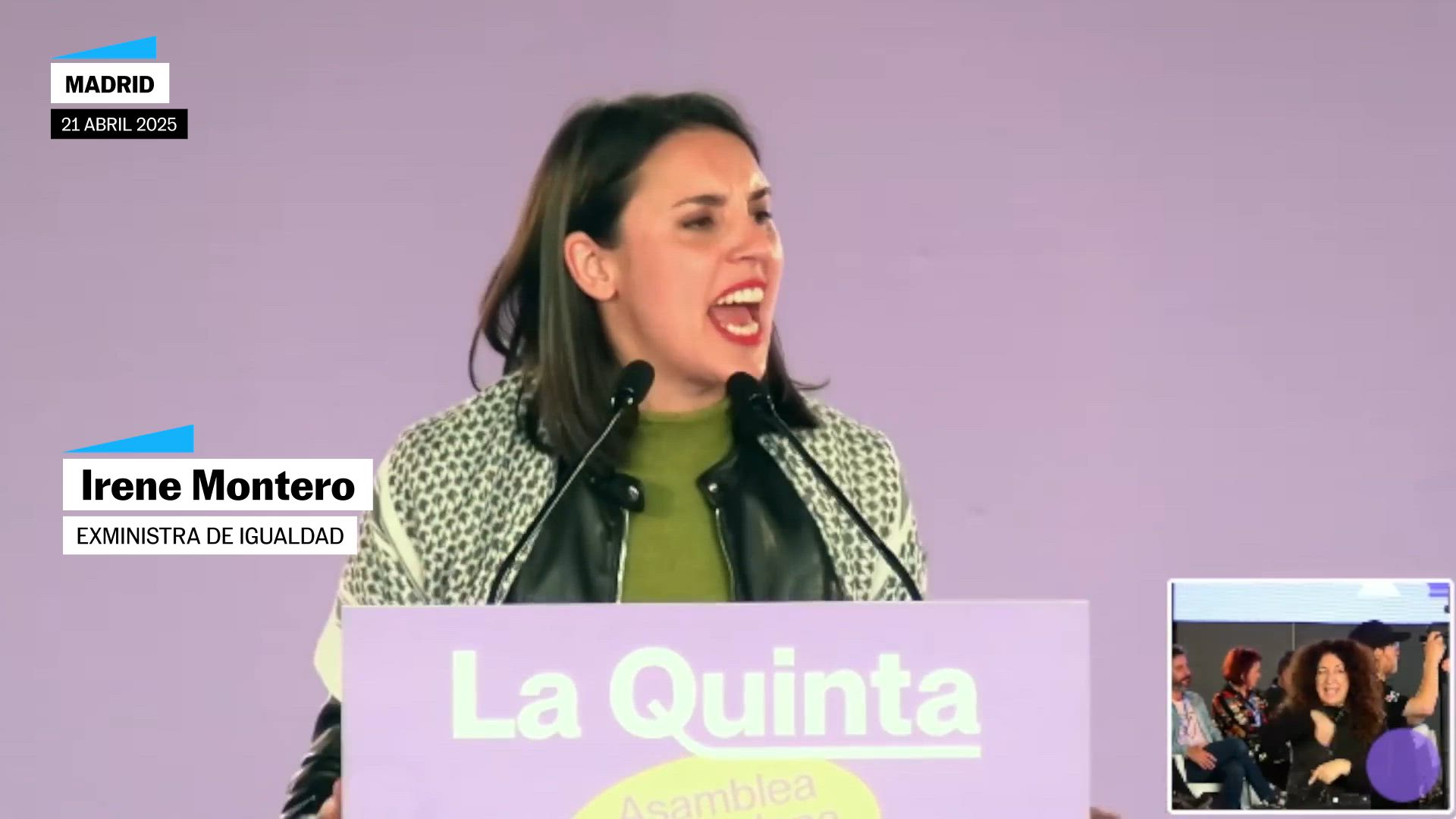 Irene Montero: "tenemos que traer de vuelta a España una izquierda valiente"