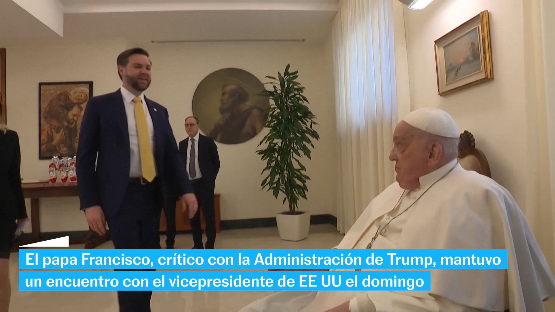 JD VANCE y el PAPA FRANCISCO mantienen un breve encuentro en EL VATICANO | EL PAÍS