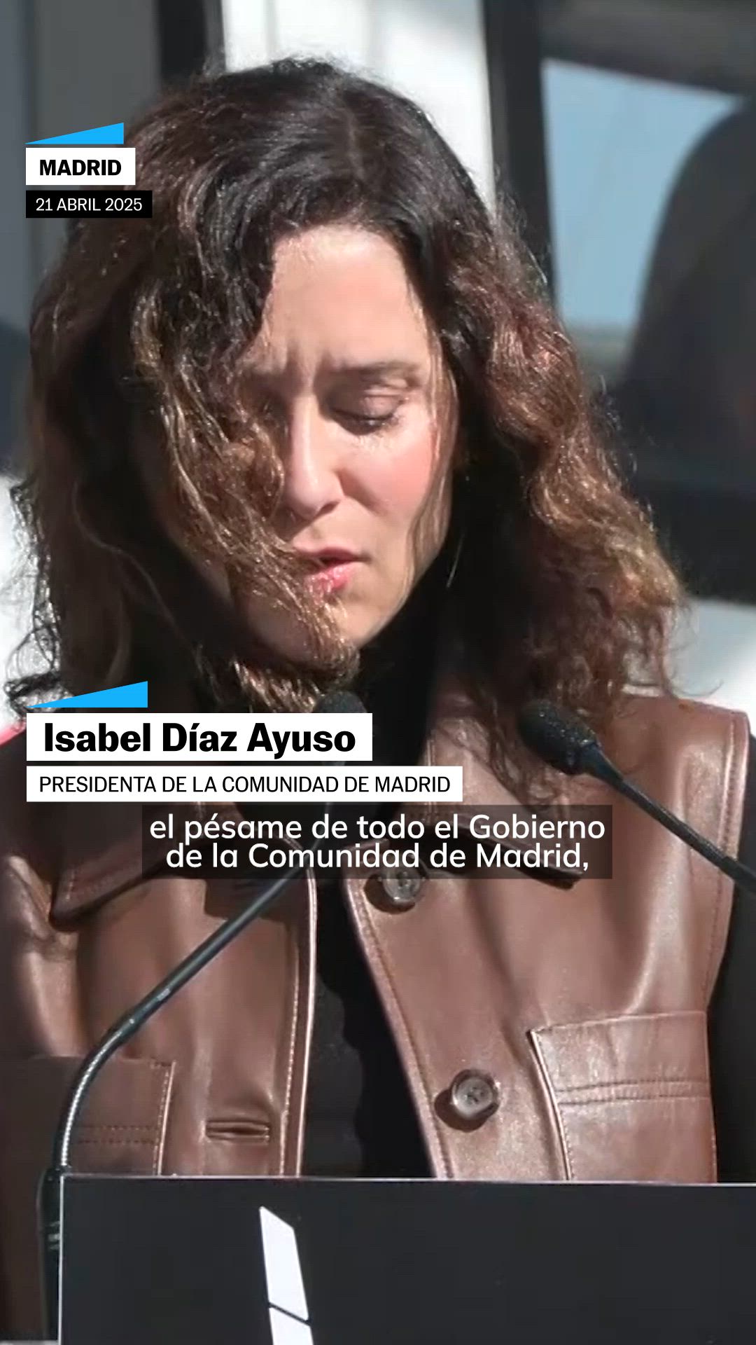 Reacción Ayuso a la muerte del papa