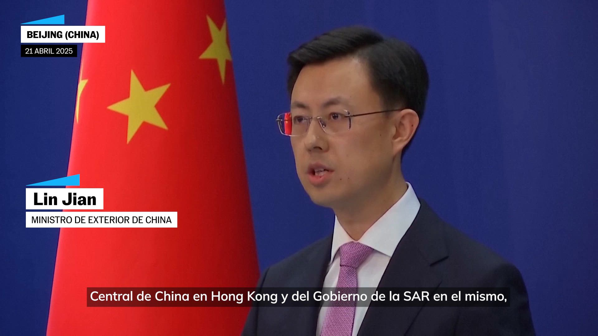 Lian Jian: "Cualquier acción erronea de EEUU en Hong Kong será respondida por China"