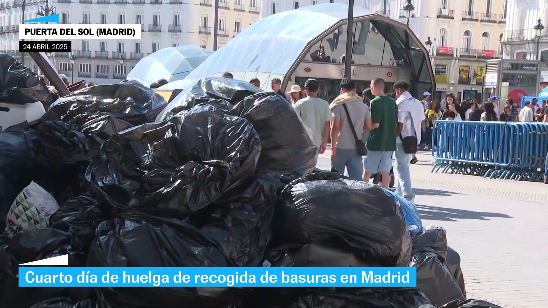 Cuarto día de huelga de recogida de basuras en Madrid